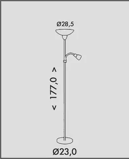 Stojacie lampy Stojaca lampa Ecolite Duha LF34-MO/CHRM modrá