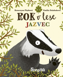 Leporelá, krabičky, puzzle knihy Rok v lese: Jazvec - Emilia Dziubaková,Ikar,Alexander Horák