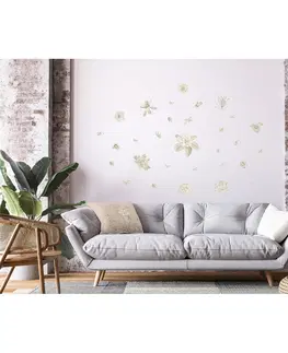 Samolepky na stenu Samolepiaca dekoracia Old Graphics Florals, 42,5 x 65 cm
