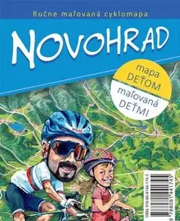 Slovensko a Česká republika Novohrad - Ručne maľovaná cyklomapa