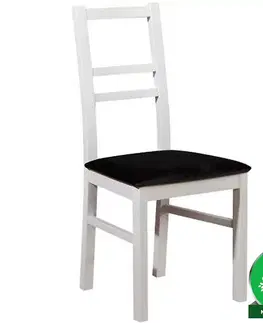 Drevené stoličky Stolička W130 biely tk.primo 8802