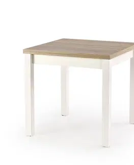 Jedálenské stoly Rozkladací jedálenský stôl GRACJAN Halmar Biela