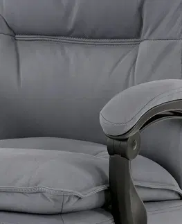 Kancelárske stoličky Kancelárske kreslo s podnožkou KA-Y350 Autronic Sivá