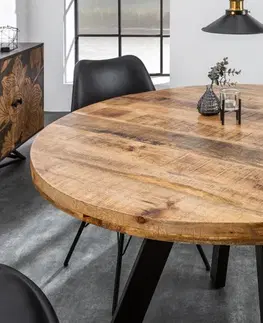 Jedálenské stoly Jedálenský stôl THOR 120 cm Dekorhome Prírodné drevo