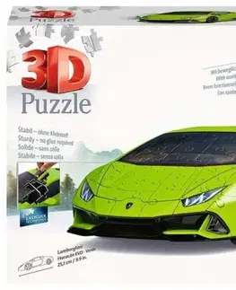 Limitovaná edícia Ravensburger 3D puzzle Lamborghini Huracán Evo zelené 108 Ravensburger