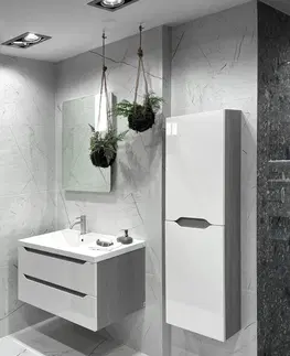 Kúpeľňový nábytok SAPHO - WAVE skrinka vysoká 40x140x20cm, ľavá/pravá, biela WA250-3030