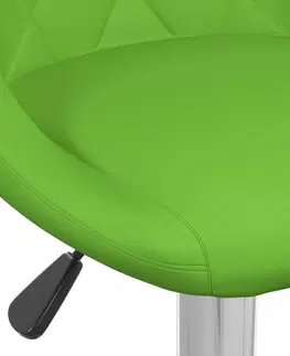 Barové stoličky Barová stolička umelá koža / chróm Dekorhome Zelená
