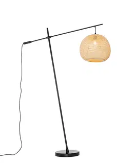 Vonkajsie osvetlenie Orientálna exteriérová stojaca lampa bambus IP44 - Rafael