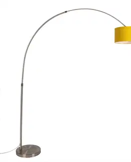 Oblúkové lampy Oblúková lampa oceľová so žltým tienidlom 35/35/20 - XXL