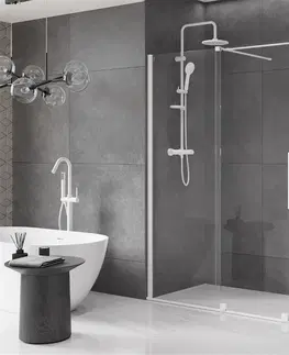 Sprchovacie kúty MEXEN/S - Velár sprchovací kút 140 x 85, transparent, biela 871-140-085-01-20