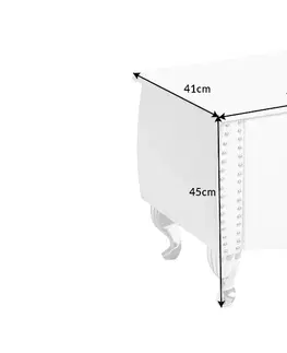 Nočné stolíky LuxD Nočný stolík Spectacular, 45 cm, biely