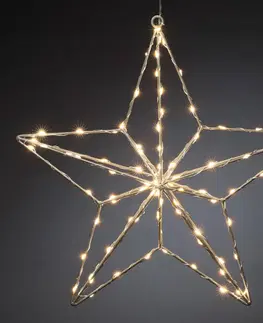 Vianočné svetelné hviezdy Konstsmide Christmas LED dekoratívne svetlo strieborná hviezda 37x36 cm