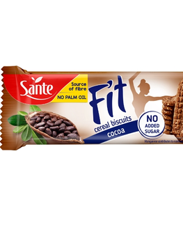 Ostatné snacky Sante Fit cereálne sušienky 50 g kakao