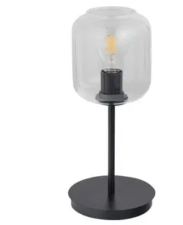 Lampy na nočný stolík SIGMA Stolová lampa Kanja, čierna/číra