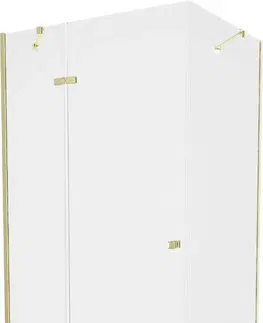 Vane MEXEN/S - Roma sprchovací kút 120x90 cm, transparent, zlatá + čierna vanička so sifónom 854-120-090-50-00-4070G