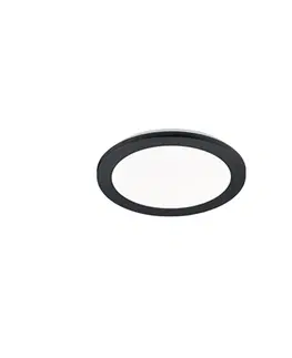 Stropne svietidla LED panel okrúhly čierny 26 cm vrátane LED 3-stupňové stmievanie - Lope