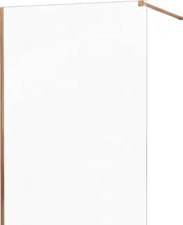 Sprchové dvere MEXEN/S - KIOTO Sprchová zástena WALK-IN 70x200 cm 8 mm, ružové zlato, transparent 800-070-101-60-00