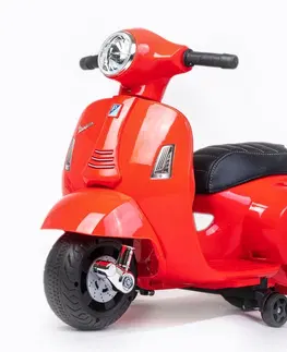 Detské vozítka a príslušenstvo Baby Mix Detská elektrická motorka Vespa, červená