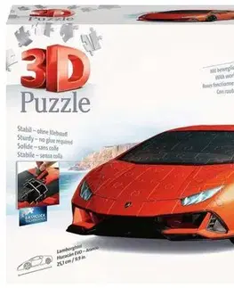 Limitovaná edícia Ravensburger 3D puzzle Lamborghini Huracán Evo oranžové 108 Ravensburger