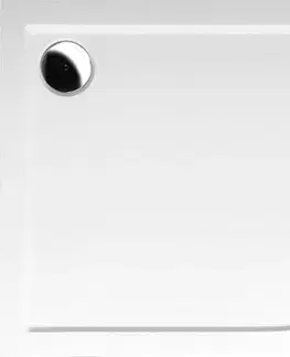Vane POLYSAN - RENA L sprchová vanička z liateho mramoru, štvrťkruh 120x90cm, R550, ľavá, bie 64611