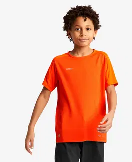dresy Detský futbalový dres s krátkym rukávom Viralto Club oranžový