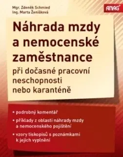 Dane, účtovníctvo Náhrada mzdy a nemocenské zaměstnance 2018 - Zdeněk Schmied,Marta Ženíšková
