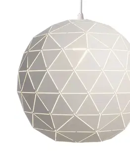 Závesné svietidlá Deko-Light Závesná lampa Asterope, Ø 40cm okrúhla, biela