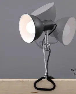 Stolové lampy s klipom Briloner Upínacia lampa 2790 s kovovým tienidlom, čierna