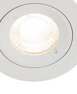 Zapustene svietidla Moderné zápustné bodové svietidlo biele IP44 - Xena Round