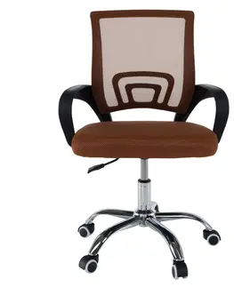 Kancelárske kreslá Kancelárska stolička, hnedá/čierna, DEX 4 NEW