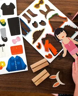 Drevené hračky Petit Collage Magnetické puzzle - Najlepšie kamarátky