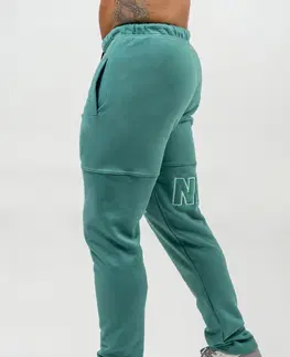 Pánske klasické nohavice Voľné tepláky s vreckami Nebbia Commitment 705 Green - XXL