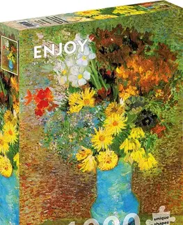 1000 dielikov Enjoy Puzzle Vincent Van Gogh: Vase with Daisies and Anemones 1000 Enjoy