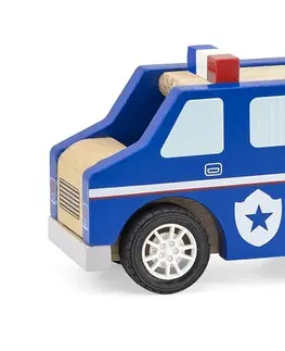 Hračky - autíčka VIGA - Drevené policajné auto 13cm
