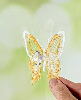 Drobné dekorácie a doplnky 2 textilné motýliky