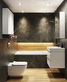 Kúpeľňa CERSANIT - Umývadlo skrinka VIRGO 60 biela s chrómovými úchytmi S522-017