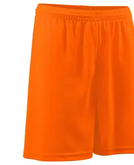 nohavice Futbalové šortky F100 pre dospelých oranžové