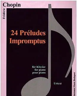 Hudba - noty, spevníky, príručky Chopin, 24 Préludes, Impromptus - Chopin Fryderyk