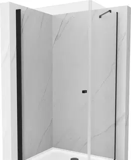Vane MEXEN/S - Pretória sprchovací kút 100x70, transparent, čierna + sprchová vanička vrátane sifónu 852-100-070-70-00-4010B