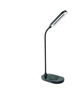Lampy  LED Stmievateľná dotyková lampa s bezdrôtovým nabíjaním OCTAVIA LED/7W/230V čierna 