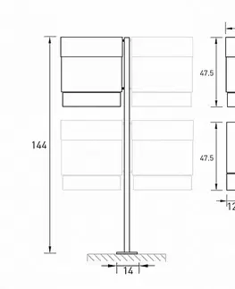 Poštové schránky Radius design cologne Schránka na listy RADIUS DESIGN (LETTERMANN 5 STANDING blue 566N) modrá