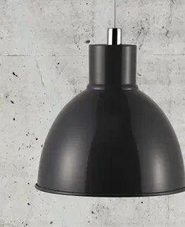Závesné svietidlá Nordlux Závesná lampa Pop s kovovým tienidlom, antracit