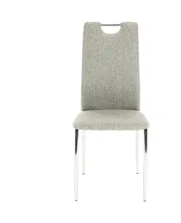 Stoličky Jedálenská stolička, béžový melír/chróm, OLIVA NEW