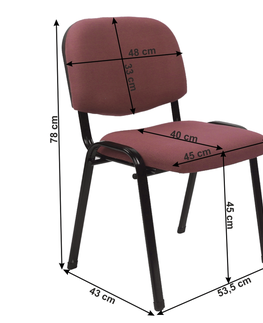 Kancelárske stoličky KONDELA Iso 2 New kancelárska stolička červenohnedá