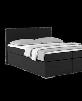 Americké postele Posteľ Boxspring Nero Pl: 160/200cm, Čierna