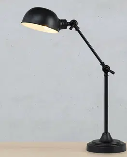 Stolové lampy na písací stôl Markslöjd Stolová lampa Portland, 2x nastaviteľná, čierna