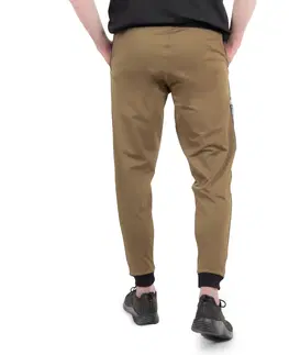 Pánske klasické nohavice Pánske tepláky inSPORTline Comfyday Man štandardná - khaki - XL