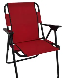 Záhradné stoličky ARLON skladacia záhradná stolička, červená 