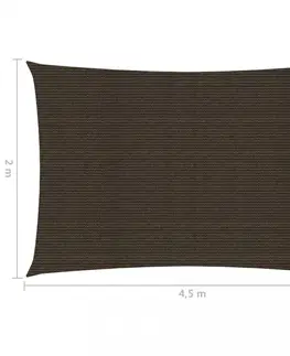 Stínící textilie Tieniaca plachta obdĺžniková HDPE 2 x 4,5 m Dekorhome Červená