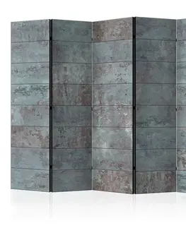 Paravány Paraván Turquoise Concrete Dekorhome 135x172 cm (3-dielny)